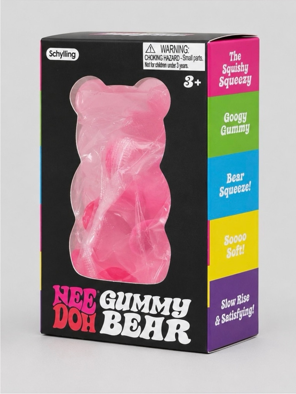 NeeDoh Gummy Bear Squishy - Pink Slow Rising Sensory Fidget Toy
